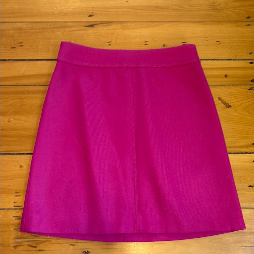 J. Crew Wool Elegant Lined Pink Mini Skirt